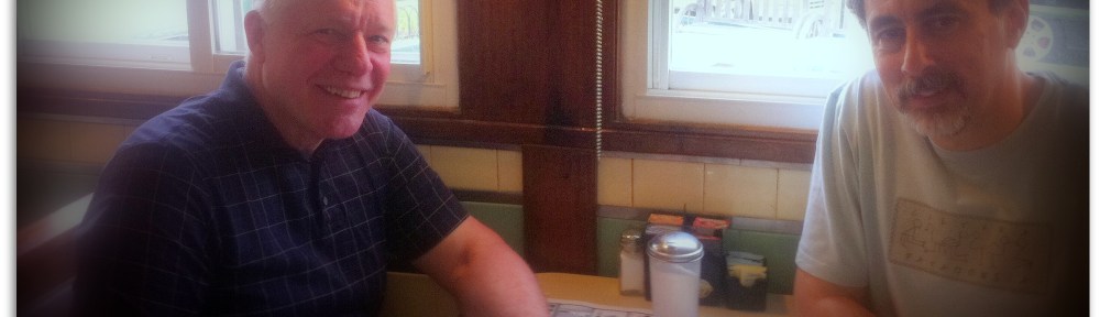 Paul Schlieben and me in Peterboro Diner